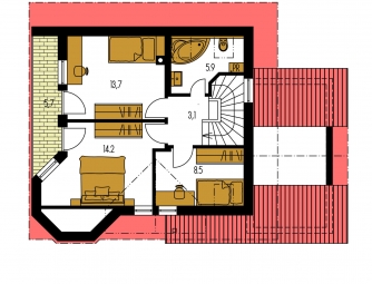 Plan de sol du premier étage - KLASSIK 103